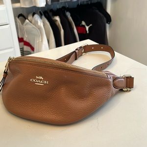 Brown Coach Leather Fanny Pack Bum Bag Waist Bag